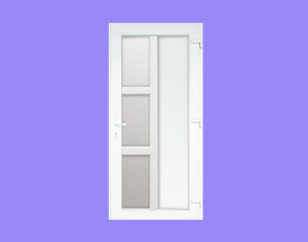 Plastové vchodové dvere do domu Vertical 3Glass
